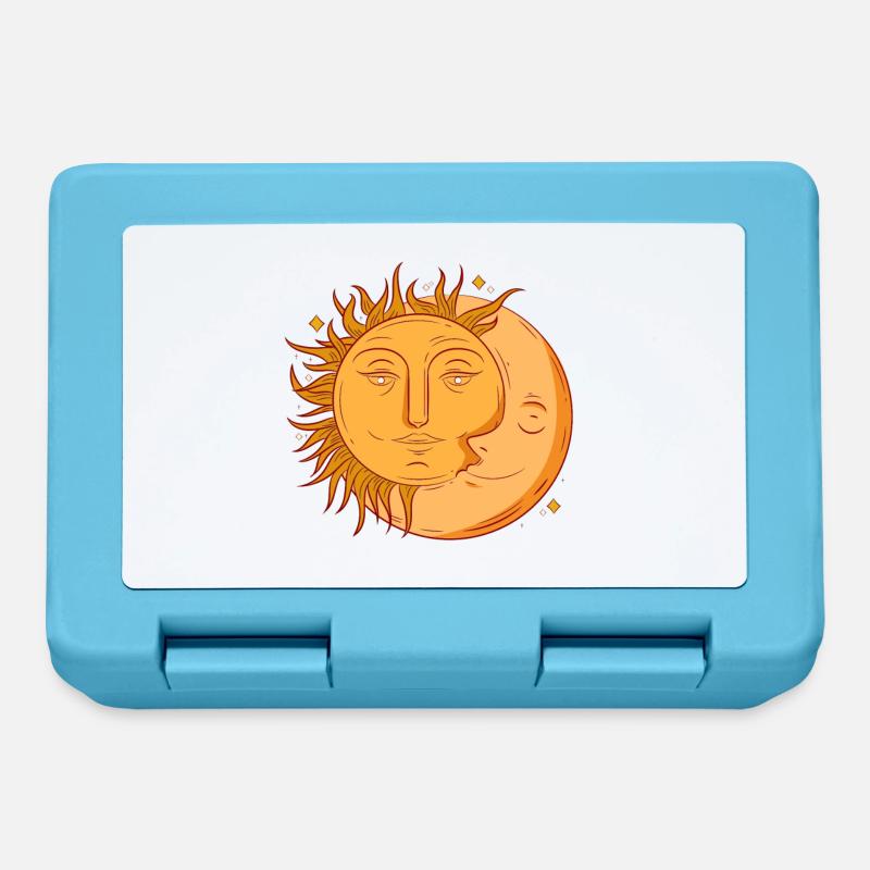 Sun and moon unite Together - Lunchbox - sapphire blue