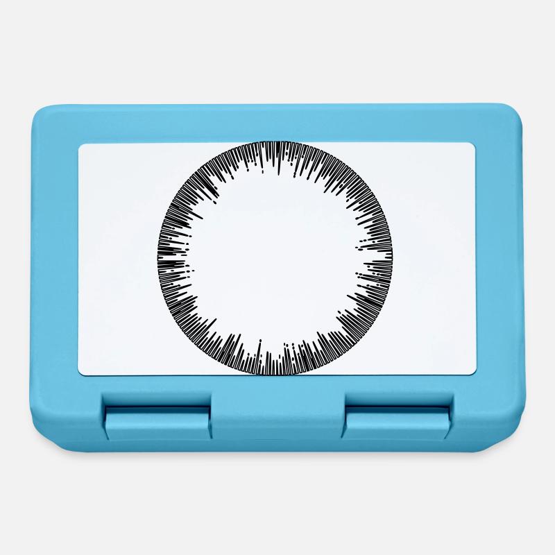 Circle frame rays motif photo frame template - Lunchbox - sapphire blue