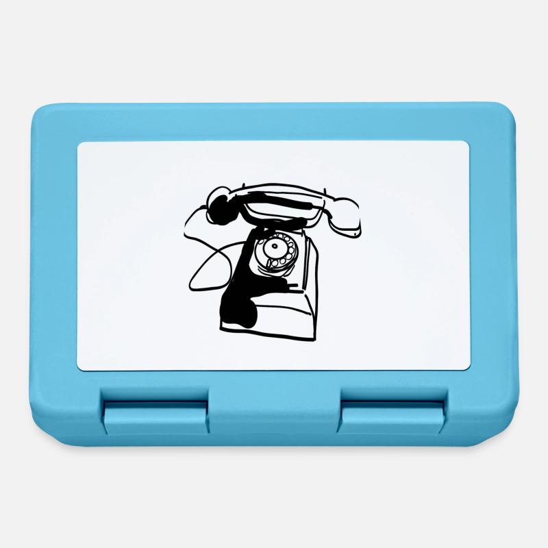 ALTES TELEFON - Brotdose - Saphirblau