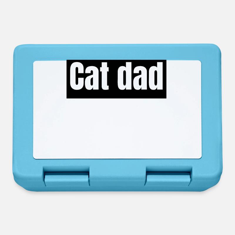cats - cat dad - Lunchbox - sapphire blue