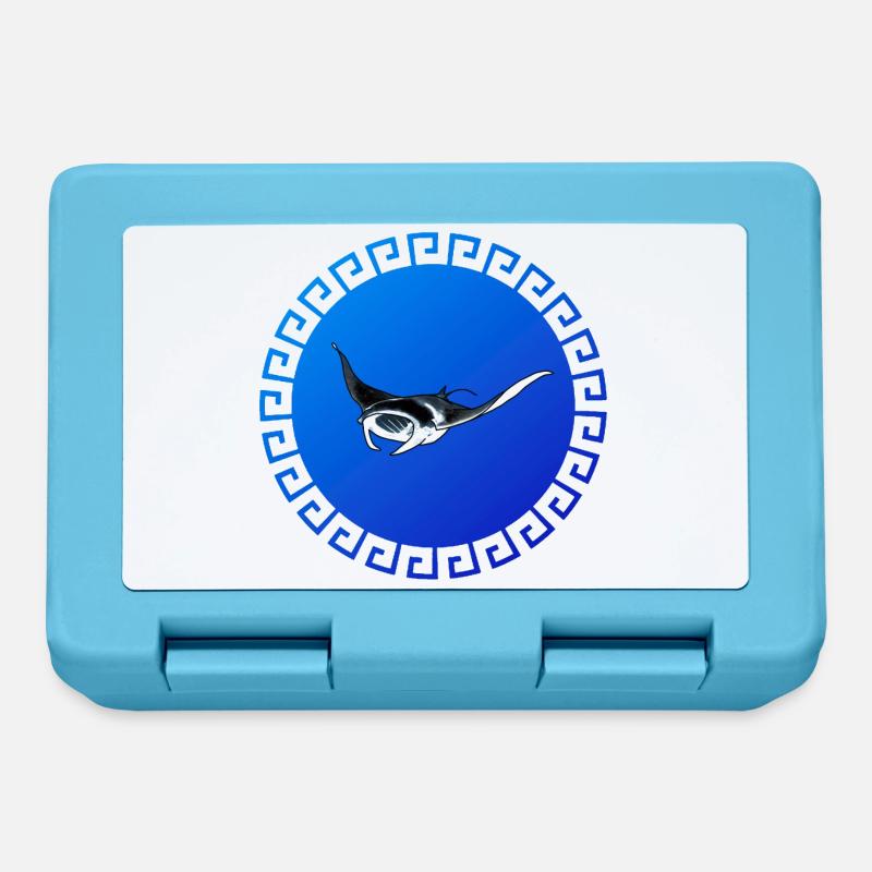 Mantarochen - Brotdose - Saphirblau