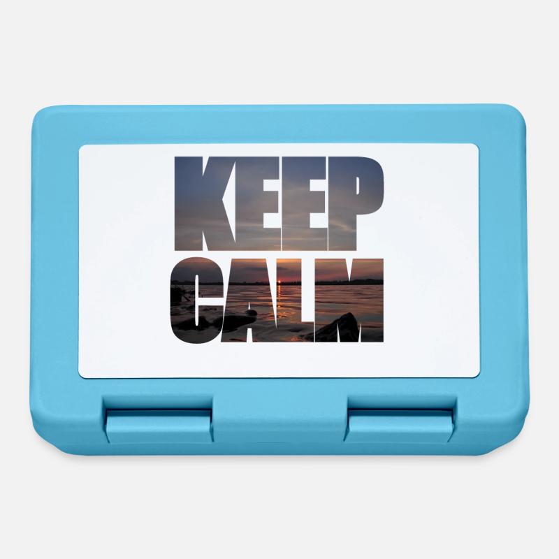 Keep calm Dekoration - Brotdose - Saphirblau