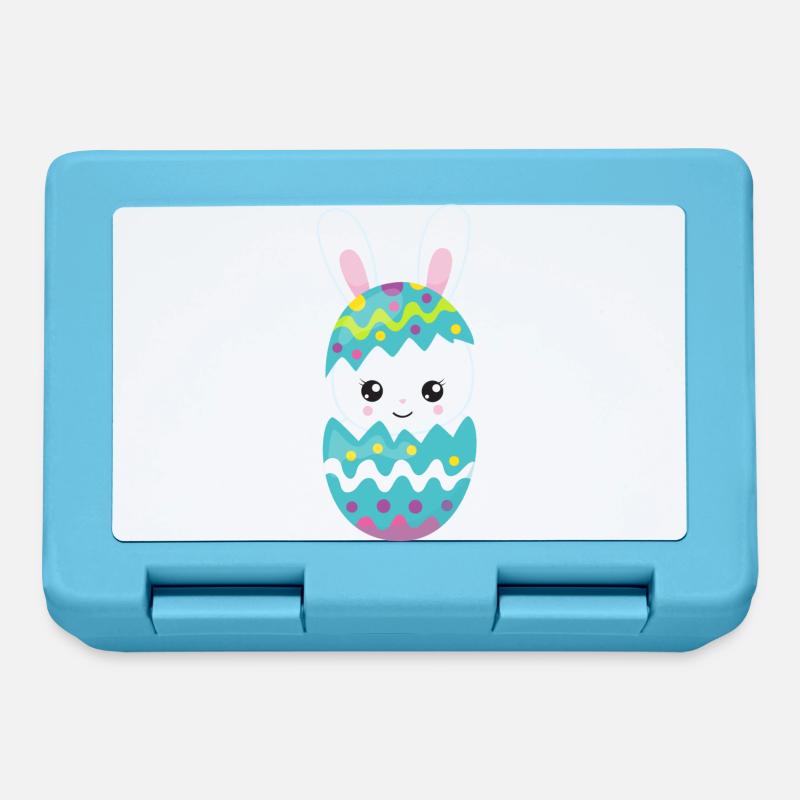 Frohe Ostern - Brotdose - Saphirblau