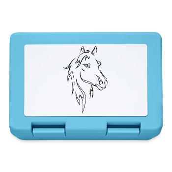 Tête de cheval - Boîte à goûter - bleu saphir - Devant