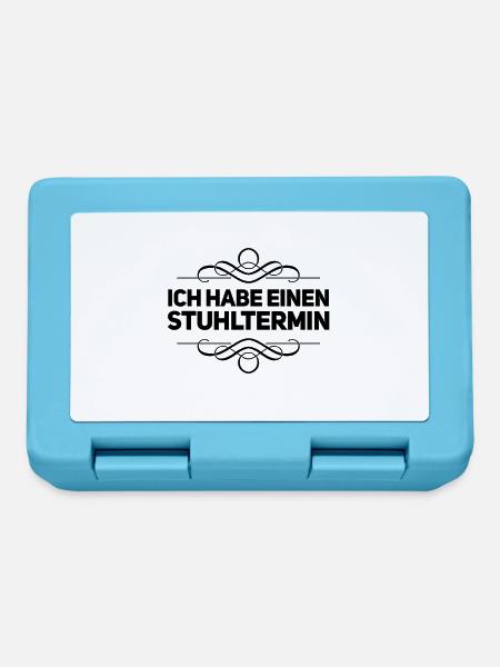 ich muss aufs Klo - Brotdose - Saphirblau