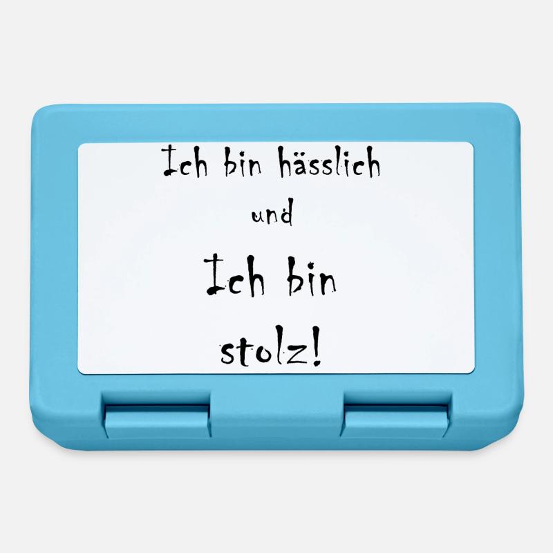 Ich bin hässlich und ich bin stolz! - Brotdose - Saphirblau