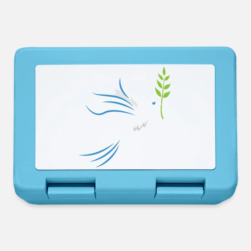 Friedenstaube Symbol der Freundschaft Geschenkidee - Brotdose - Saphirblau