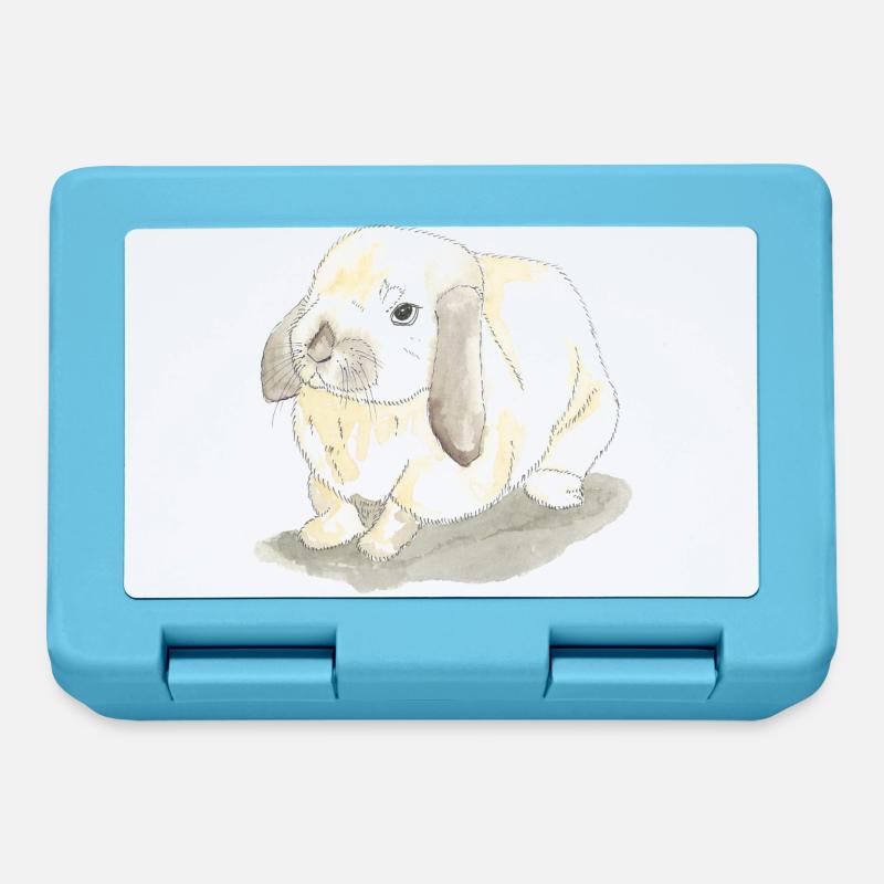 Rabbits - Lunchbox - sapphire blue