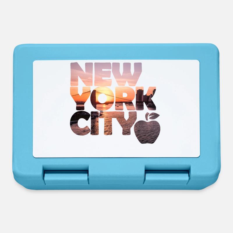 New York Skyline - Brotdose - Saphirblau