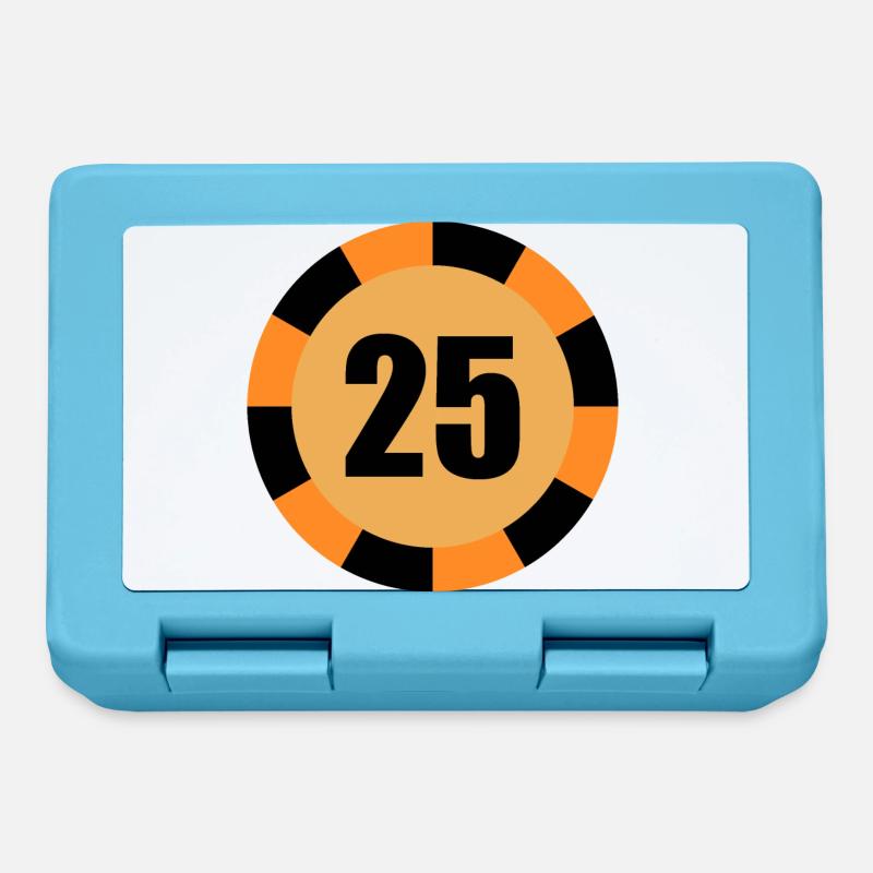 Numéro de jeton de poker 25 conception de jeu de poker - Boîte à goûter - bleu saphir