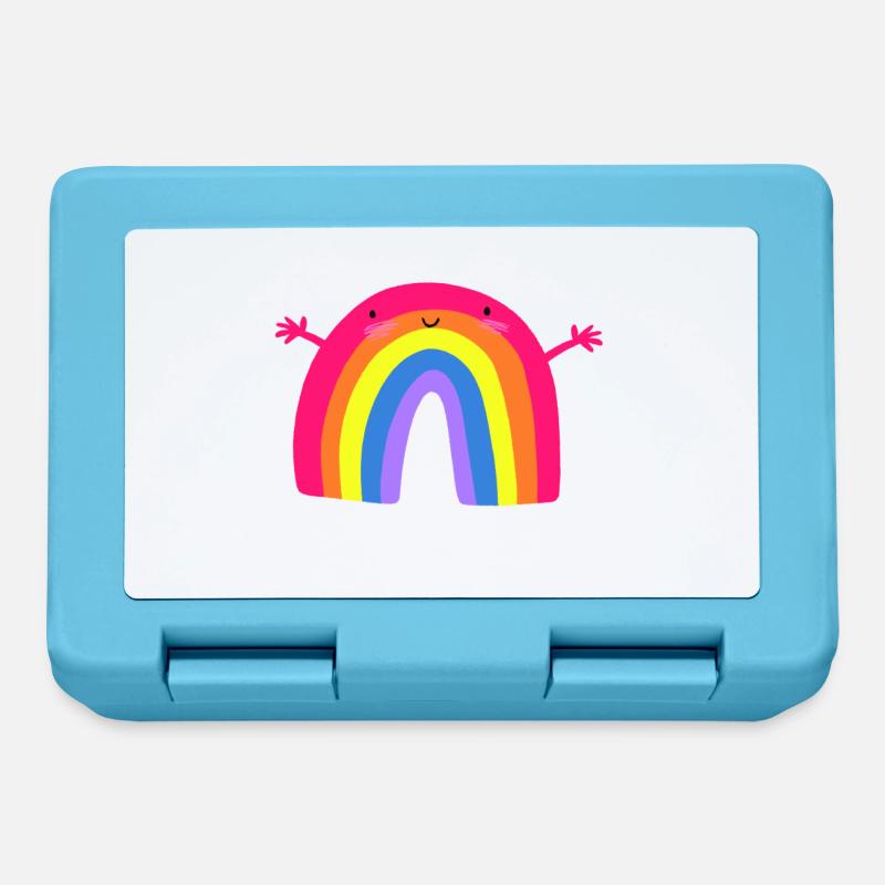 Câlin arc-en-ciel mignon - Boîte à goûter - bleu saphir