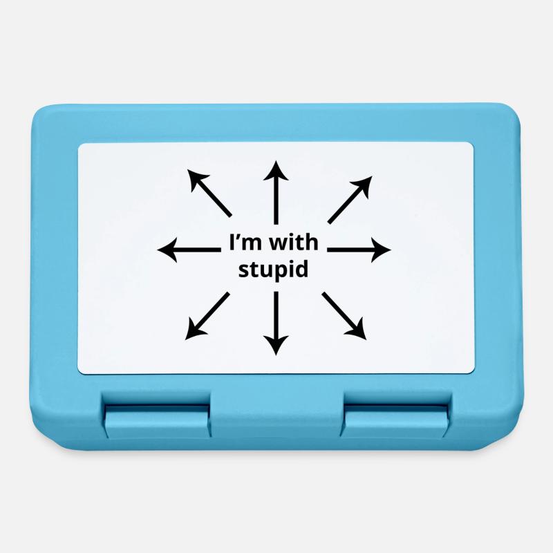 I'm with stupid - Lunchbox - sapphire blue