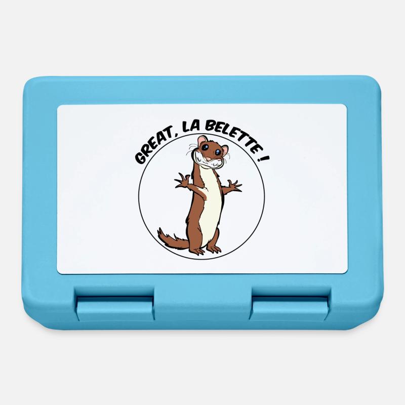 Great, la Belette ! - Boîte à goûter - bleu saphir