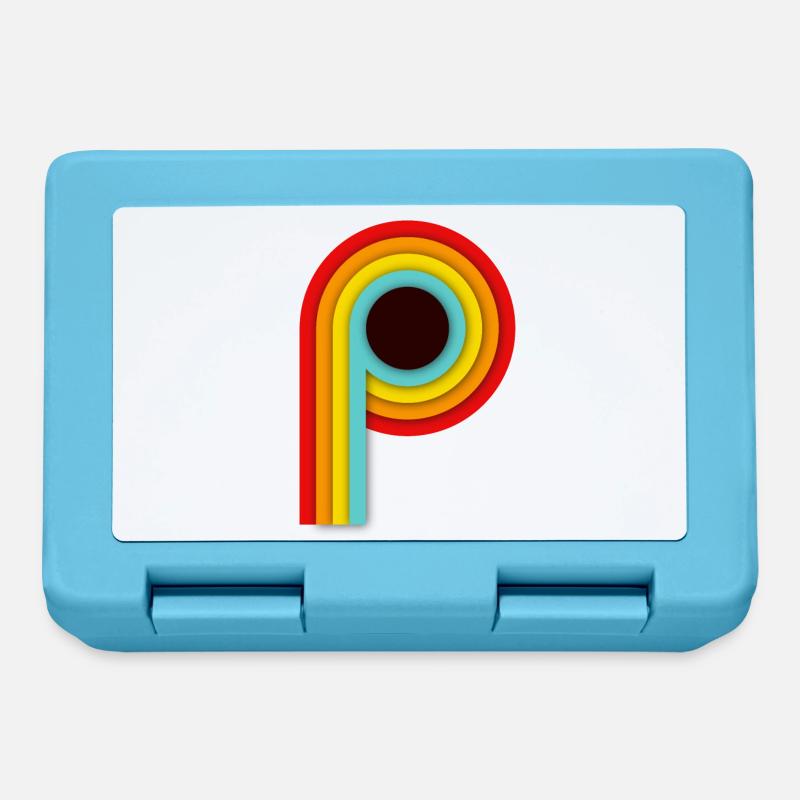 Retro Design Stripes P - Brotdose - Saphirblau