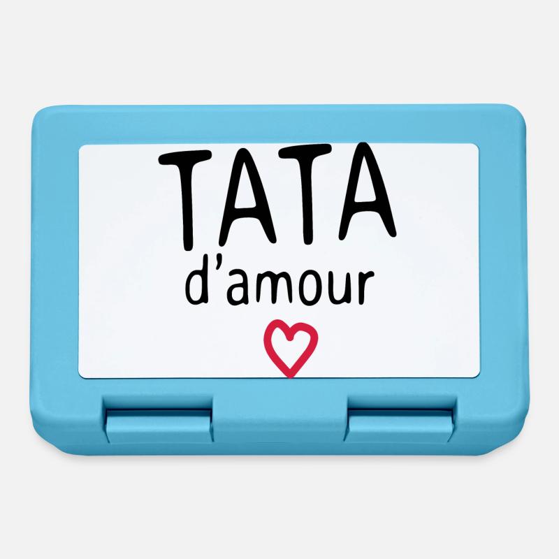 Tata d'amour - Boîte à goûter - bleu saphir
