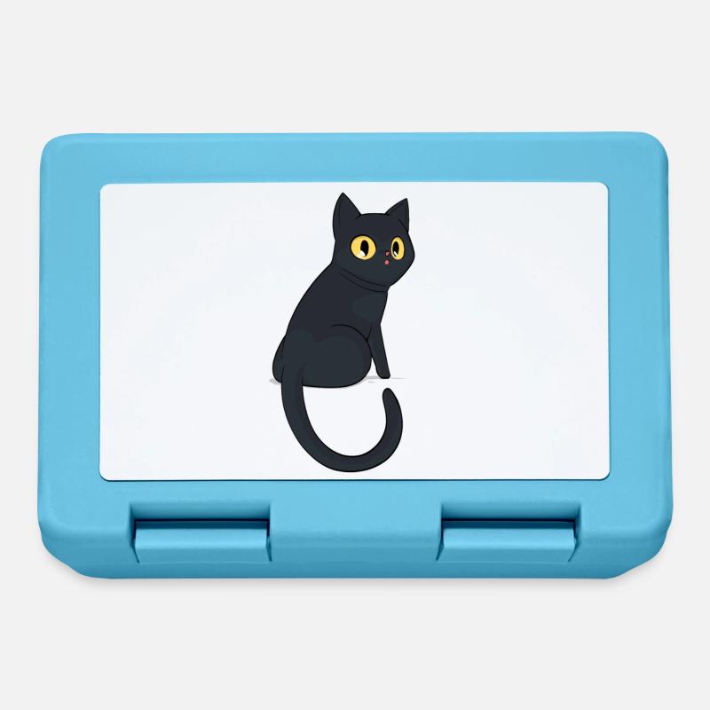 Black Cat - Lunchbox - sapphire blue