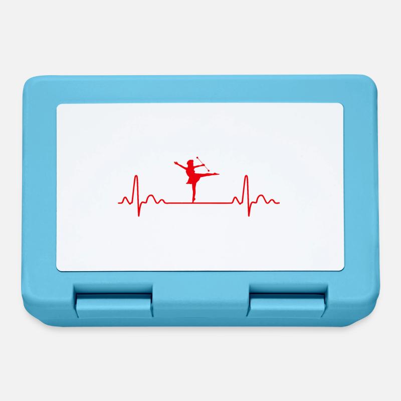 Heartbeat Baton Twirling Lustige Geschenkidee - Brotdose - Saphirblau