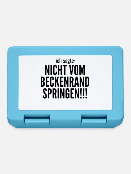 BADEMEISTER RETTUNGSSCHWIMMER Sprüche - Brotdose - Saphirblau
