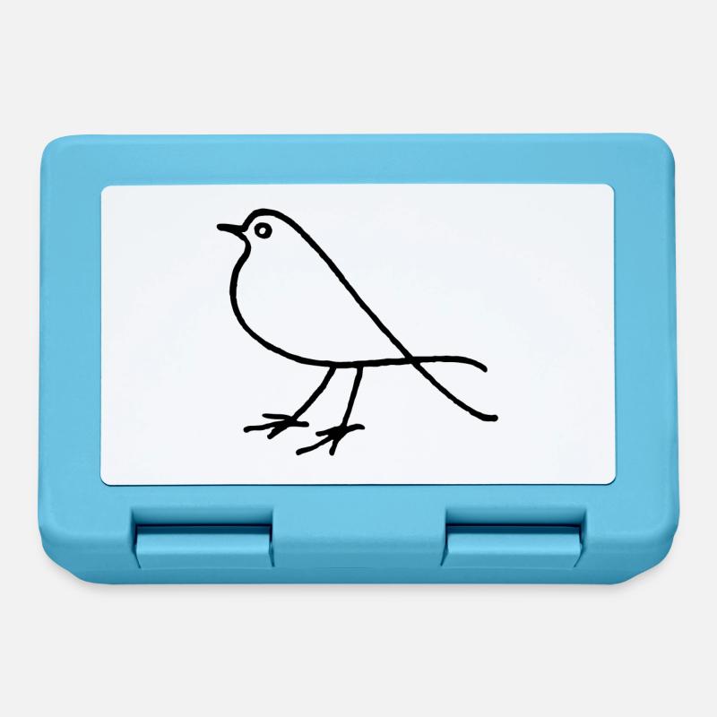 Nur ein Vogel - Brotdose - Saphirblau