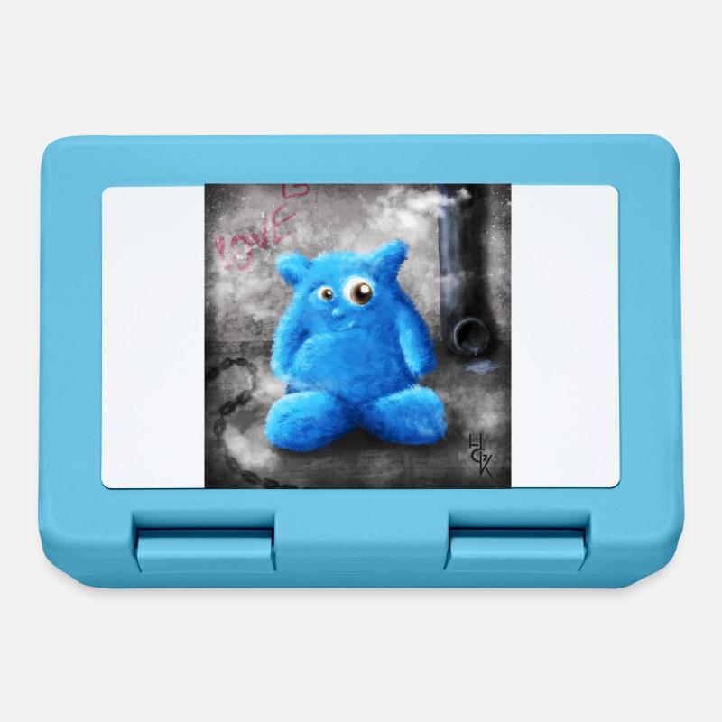 Blue plush love - Lunchbox - sapphire blue