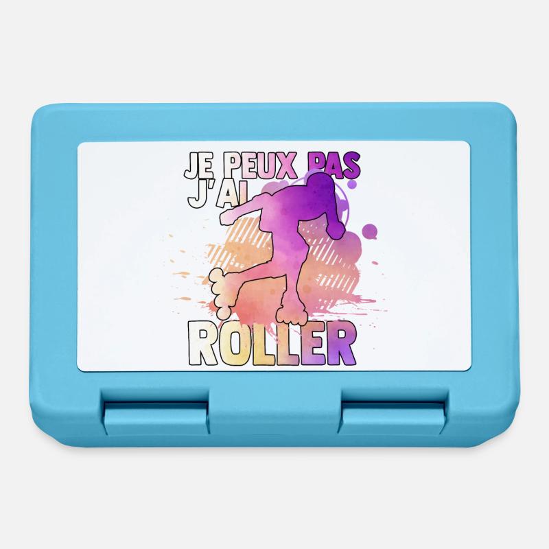 je peux pas j'ai roller idée cadeau roller drôles - Boîte à goûter - bleu saphir