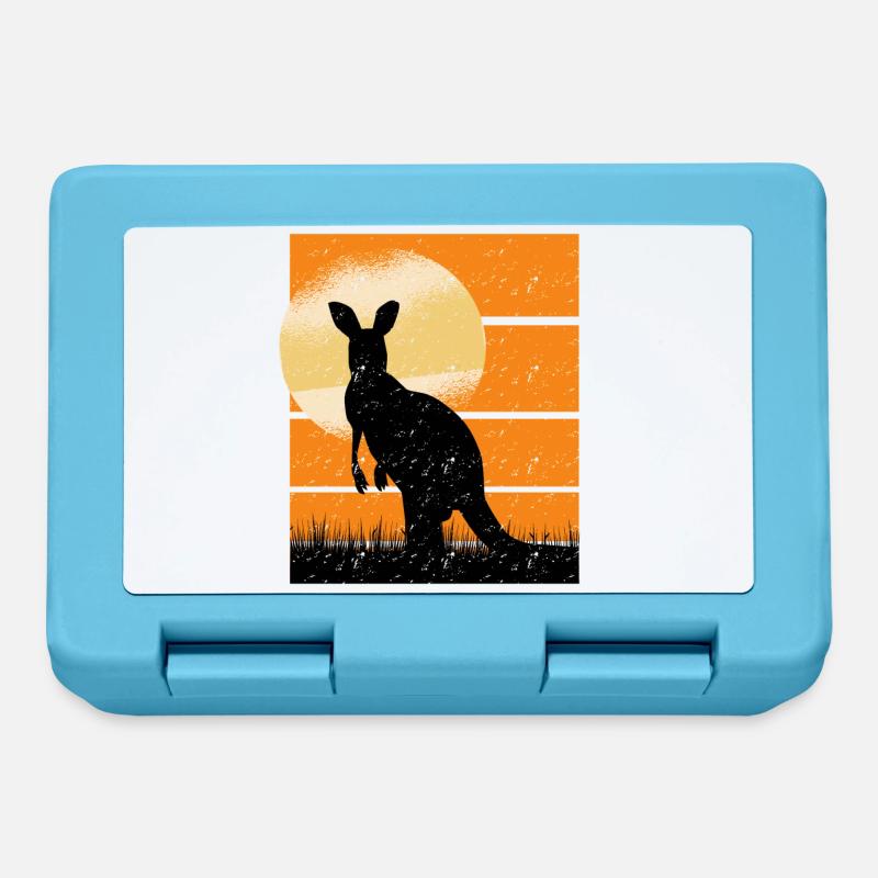 Cangaroo in Sunset retro - Brotdose - Saphirblau