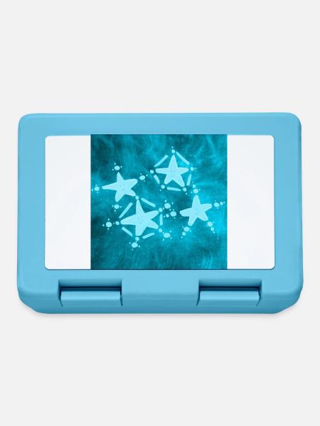 4 BLAUE STERNE - Brotdose - Saphirblau