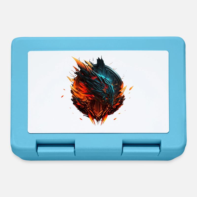 Fire Cyber-Logo - Brotdose - Saphirblau