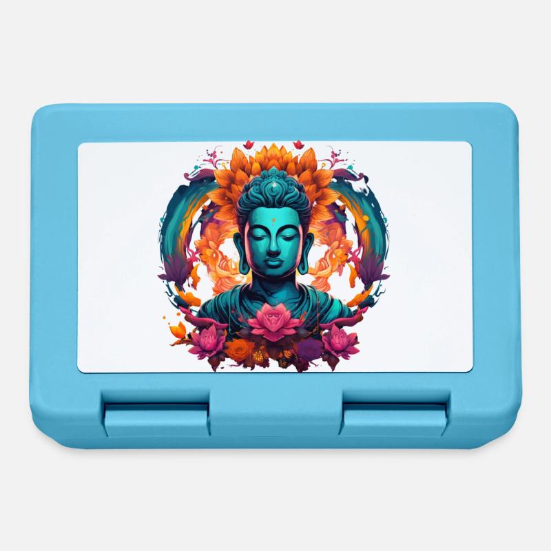 Junger Buddha Gautama Siddhartha blau Erleuchtung - Brotdose - Saphirblau