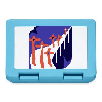 The flowers. A path of love and transience - Lunchbox - sapphire blue - Front