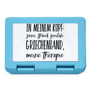 Lustiger Griechischer Spruch Griechenland Geschenk - Brotdose - Saphirblau - Vorne