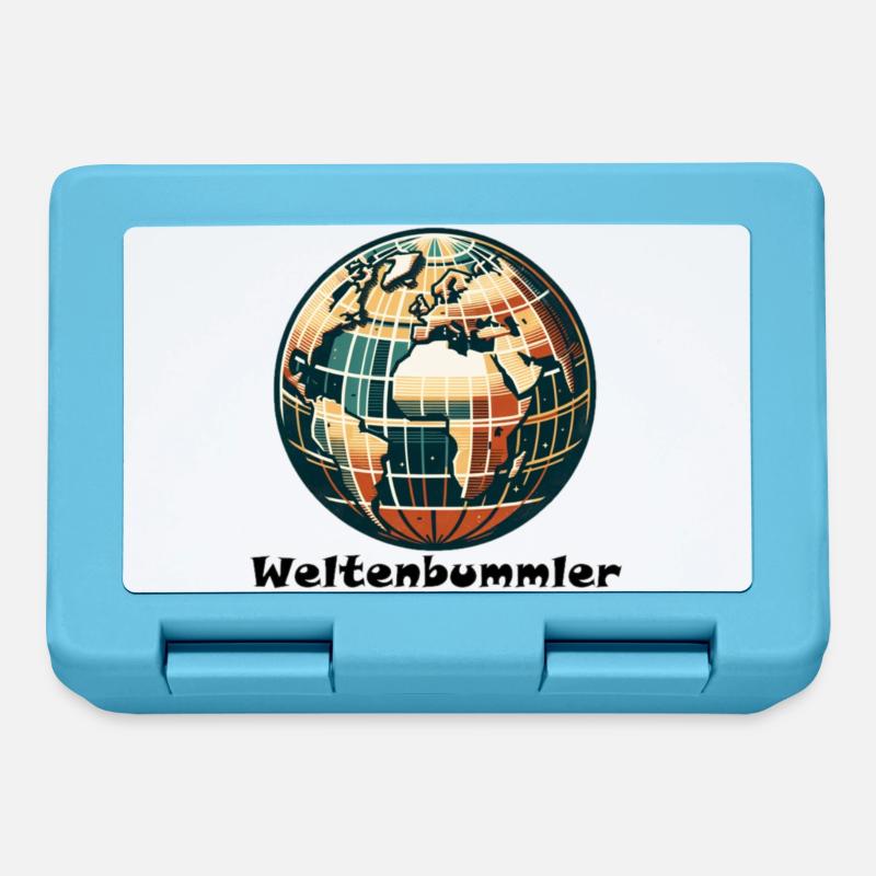 Globe-trotter - Boîte à goûter - bleu saphir