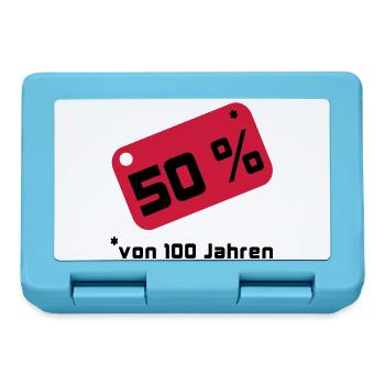 50 % ... von 100 Jahren - Brotdose - Saphirblau - Vorne