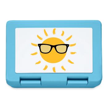 été / vacances / plage / soleil / mer - Boîte à goûter - bleu saphir - Devant