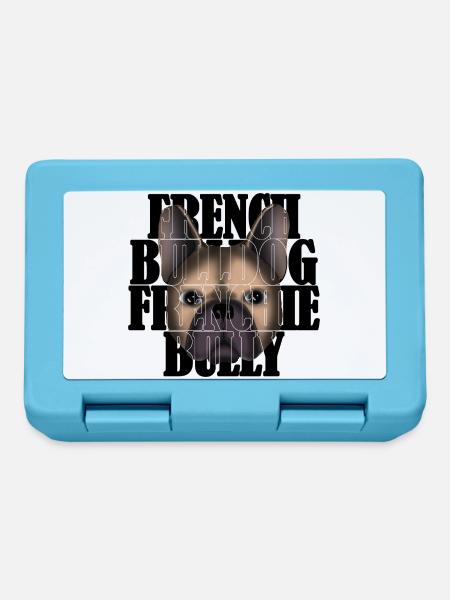 French Bulldog Frenchie Bully R6Z - Lunchbox - sapphire blue