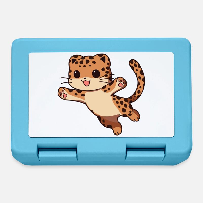 Flying Leopard - Lunchbox - sapphire blue