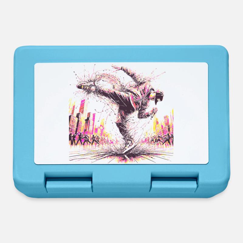 BREAK DANCING - Lunchbox - sapphire blue