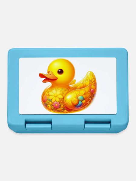 Entenküken Ente Ente - Brotdose - Saphirblau