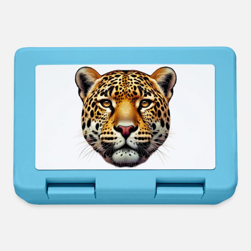 Leopard - Brotdose - Saphirblau