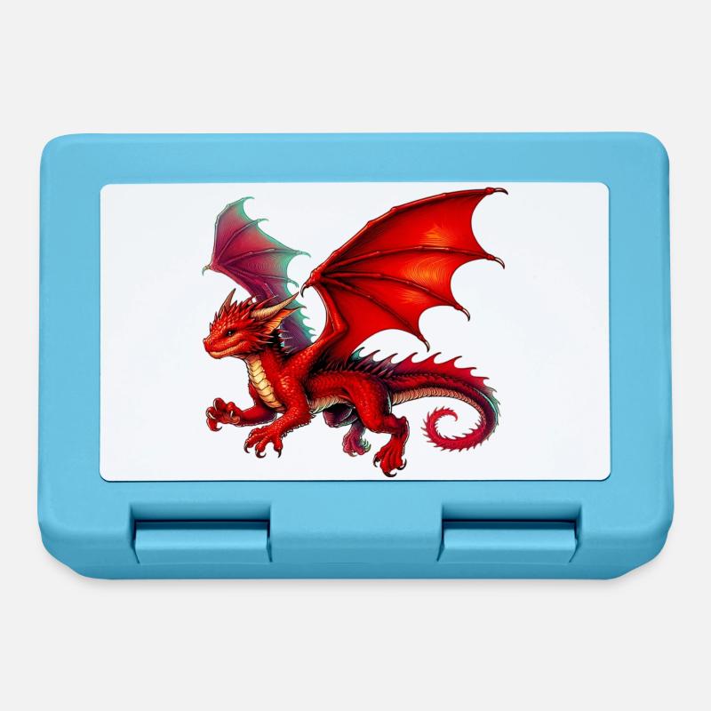 Drache - Brotdose - Saphirblau