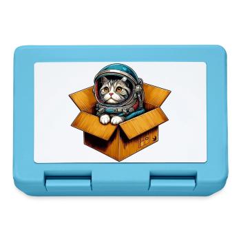 Astronaut Katze - Brotdose - Saphirblau - Vorne