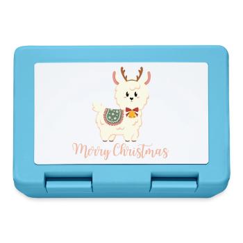 Alpaca for Christmas - Merry Christmas - Lunchbox - sapphire blue - Front