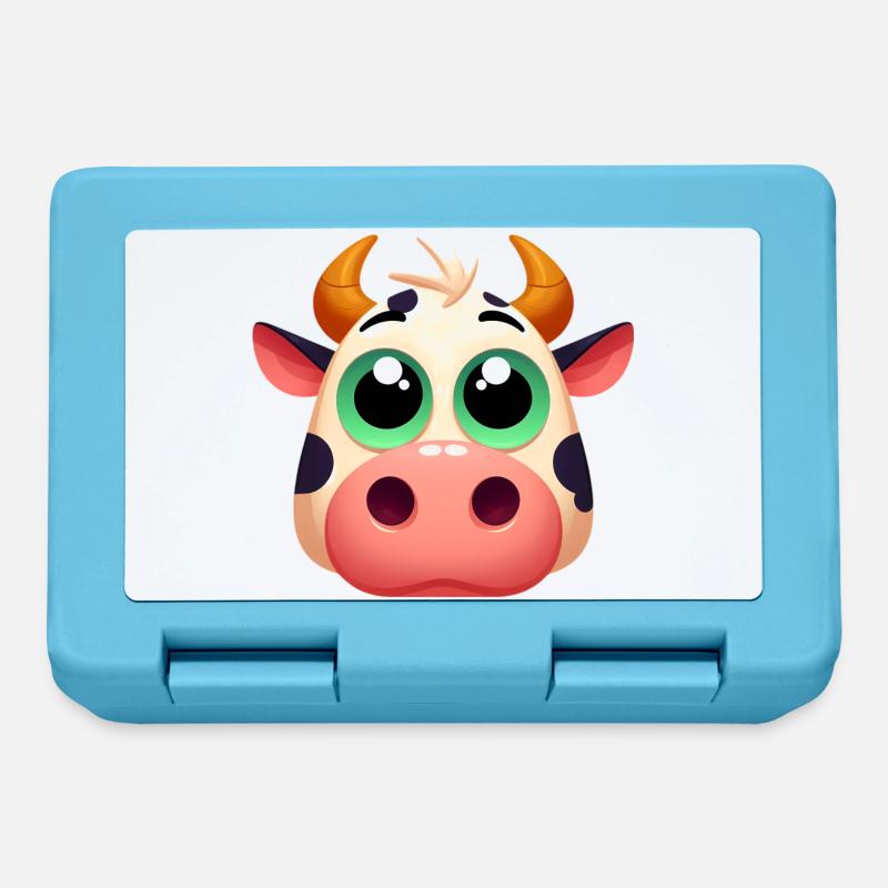 Vache - Boîte à goûter - bleu saphir
