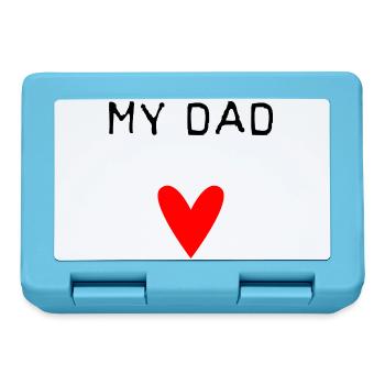 DAD. FATHER'S DAY. HAPPY FATHER'S DAY. HAPPY BIRTHDAY. - Lunchbox - sapphire blue - Front