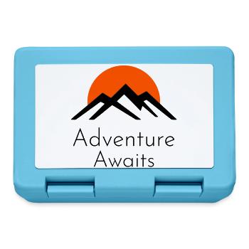 Adventure Awaits – Berge & Sonnenuntergang - Brotdose - Saphirblau - Vorne