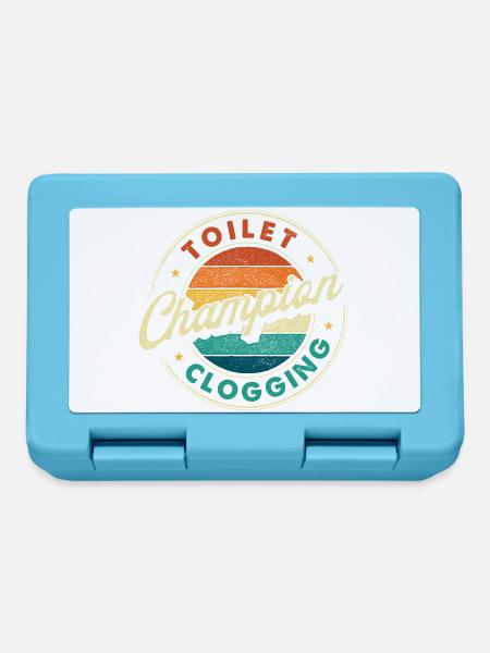 Toilettenverstopfung Champion Badezimmerpömpel-Humor - Brotdose - Saphirblau