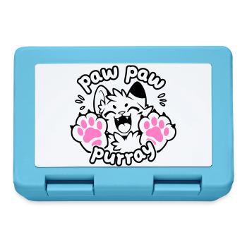 Paw Paw Purray Cat | Funny paw motif - Lunchbox - sapphire blue - Front