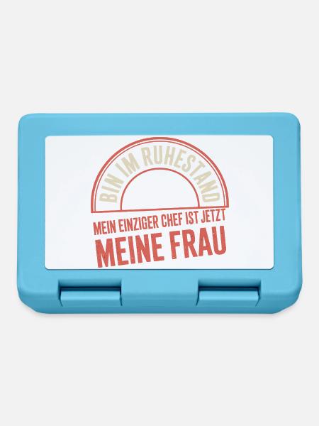 Rentner Bin Im Ruhestand Pensionär Kollege Rente - Brotdose - Saphirblau