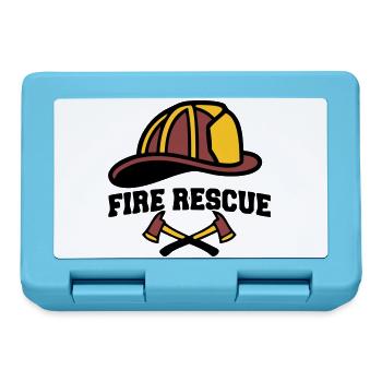 Feuerwehrhelm Wappen Logo - Brotdose - Saphirblau - Vorne