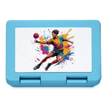 Handball Handballer Handball Trainer Fan Geschenk - Brotdose - Saphirblau - Vorne
